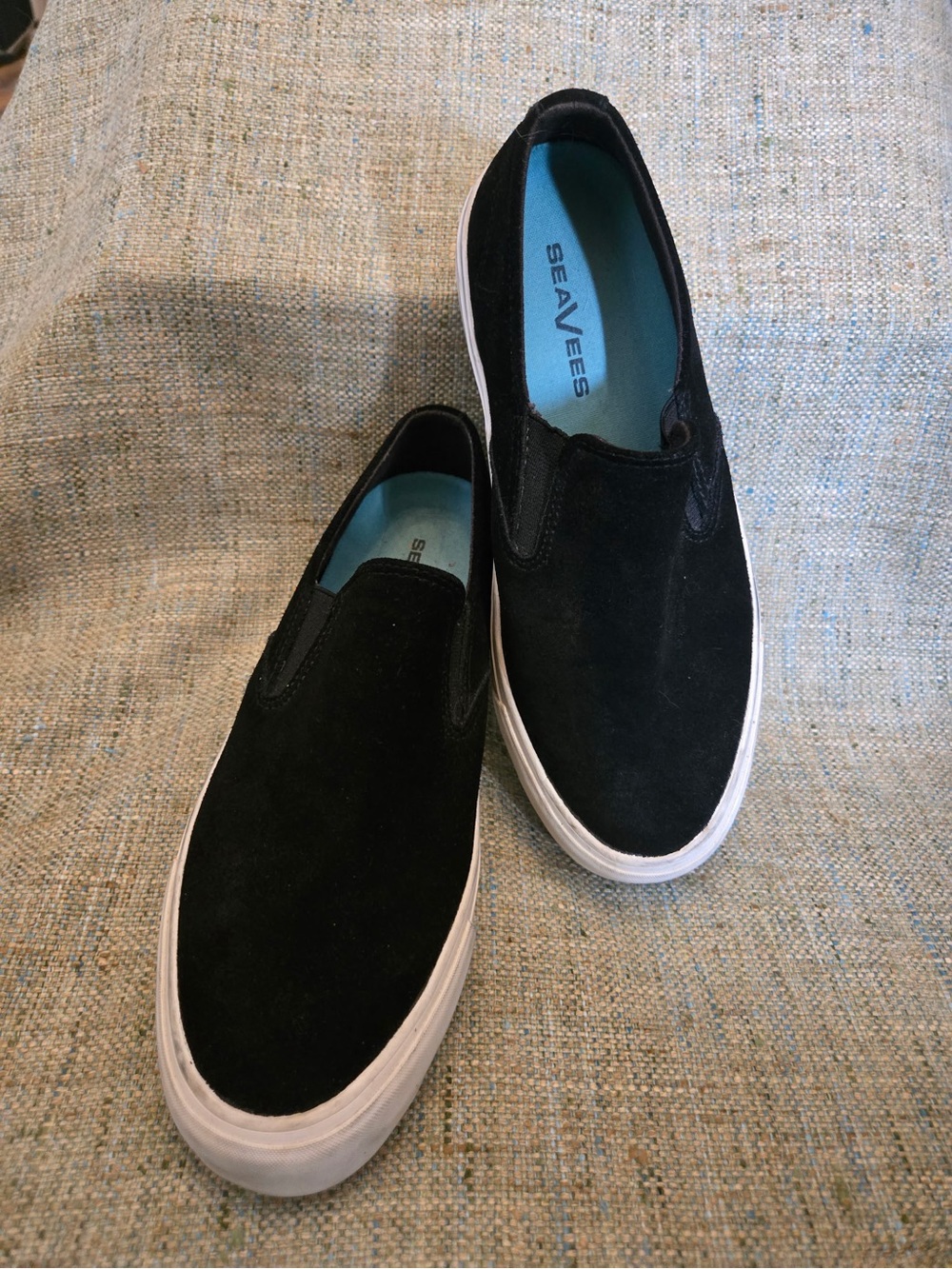 SeaVees Baja Slip On Suede Platform Sneaker US Women’s Size 7.5 Black